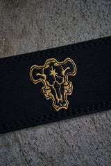 Black Bulls Embroidered Lever Belt