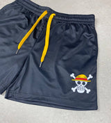 Straw Hat Pirate Shorts - Black